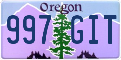 OR license plate 997GIT