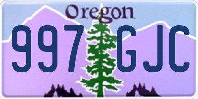OR license plate 997GJC