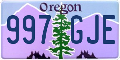 OR license plate 997GJE