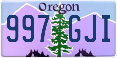 OR license plate 997GJI