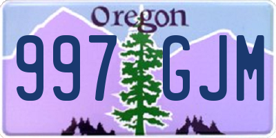 OR license plate 997GJM