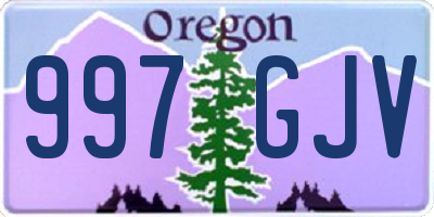 OR license plate 997GJV