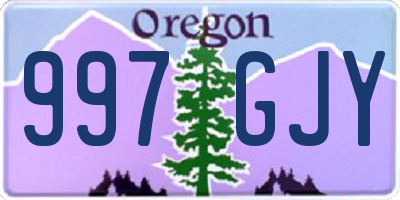 OR license plate 997GJY