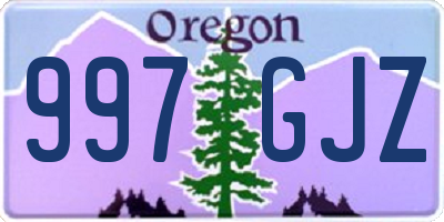 OR license plate 997GJZ