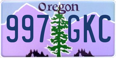 OR license plate 997GKC