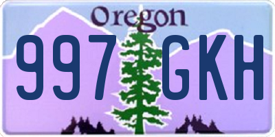 OR license plate 997GKH