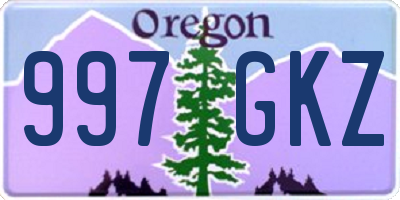 OR license plate 997GKZ