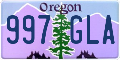 OR license plate 997GLA