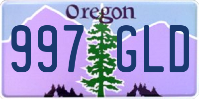 OR license plate 997GLD