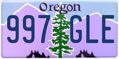 OR license plate 997GLE