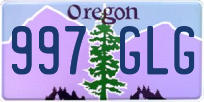 OR license plate 997GLG
