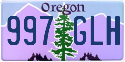 OR license plate 997GLH