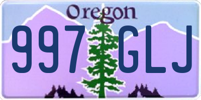 OR license plate 997GLJ