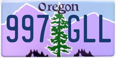 OR license plate 997GLL