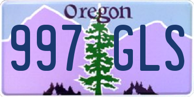 OR license plate 997GLS