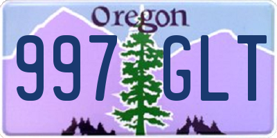 OR license plate 997GLT