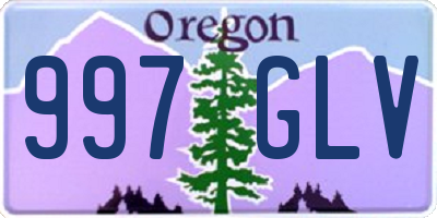 OR license plate 997GLV