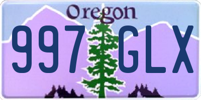 OR license plate 997GLX