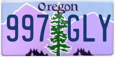 OR license plate 997GLY