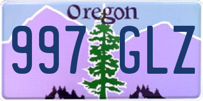 OR license plate 997GLZ