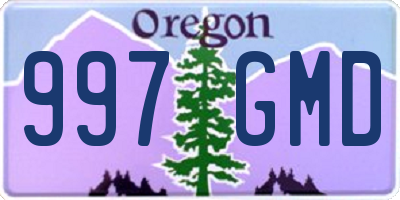 OR license plate 997GMD