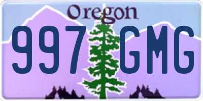 OR license plate 997GMG