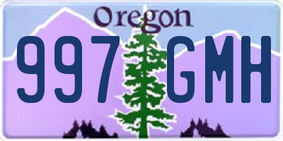OR license plate 997GMH