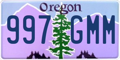 OR license plate 997GMM