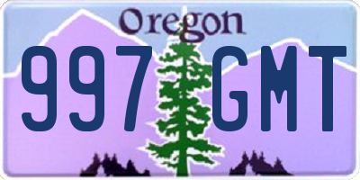 OR license plate 997GMT