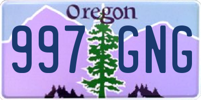 OR license plate 997GNG