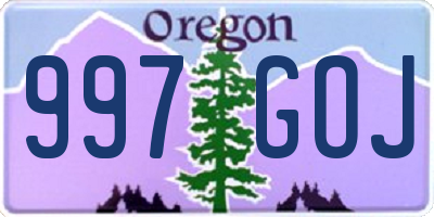 OR license plate 997GOJ