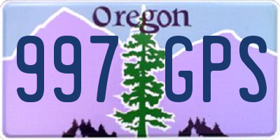 OR license plate 997GPS