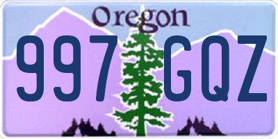 OR license plate 997GQZ