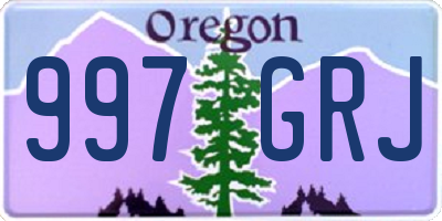 OR license plate 997GRJ