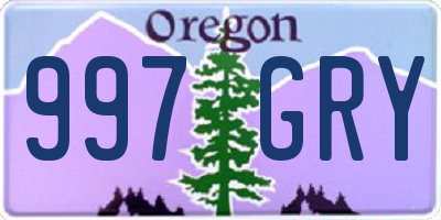 OR license plate 997GRY