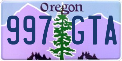 OR license plate 997GTA