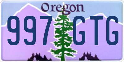 OR license plate 997GTG