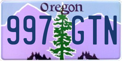 OR license plate 997GTN
