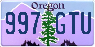 OR license plate 997GTU