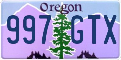 OR license plate 997GTX