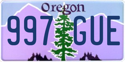 OR license plate 997GUE