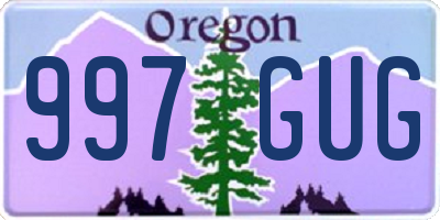 OR license plate 997GUG