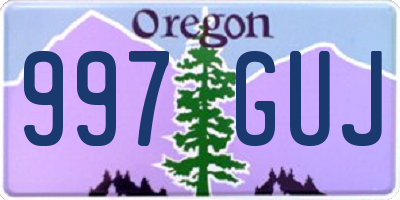 OR license plate 997GUJ