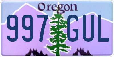 OR license plate 997GUL