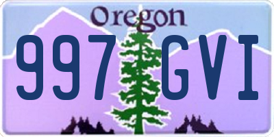OR license plate 997GVI