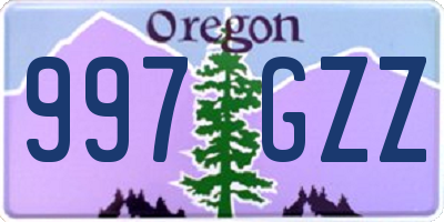 OR license plate 997GZZ