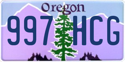 OR license plate 997HCG