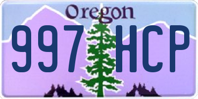 OR license plate 997HCP