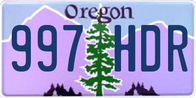 OR license plate 997HDR