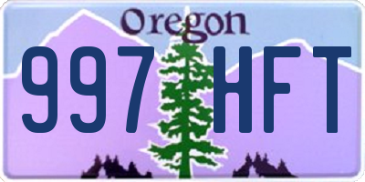 OR license plate 997HFT